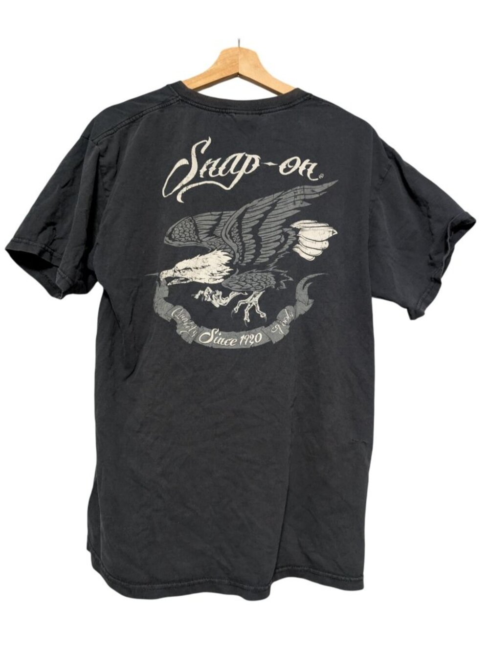 Snap-On 95th Anniversary Eagle T-Shirt Mens L Black Retro Workwear 1920-2015